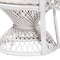 Bali & Pari Ediva Modern Bohemian White Natural Rattan Peacock Accent Chair 238-13392-ZORO - alternate 5